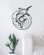 Marlin Fish Wave Decal Sticker Wall Vinyl Art Home Room Decor Living Room Bedroom Ocean Beach Waves Water Fisherman Fishing Boat Online Hot Sale