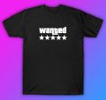 Wanted Five Stars Tshirt Shirt T-Shirt Clothing Gift Men Girls Trendy Funny Car JDM Gaming For Discount