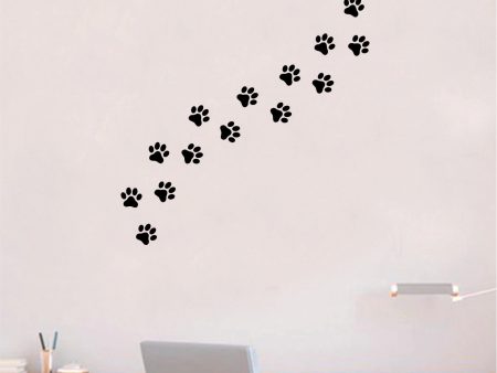 Dog Paw Prints Quote Wall Decal Sticker Bedroom Home Room Art Vinyl Inspirational Decor Cute Animals Puppy Pet Vet Rescue Adopt Foster Girls Hot on Sale