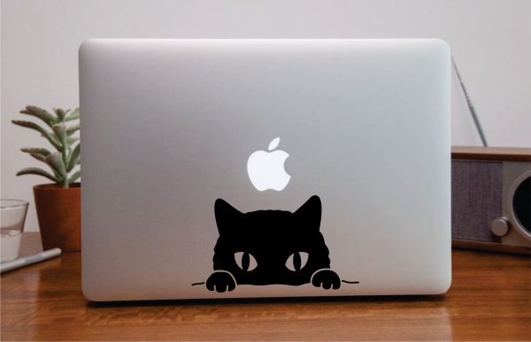 Cat Face V2 Laptop Wall Decal Sticker Vinyl Art Quote Macbook Apple Decor Car Window Truck Kids Baby Teen Inspirational Girls Animals Kitten Cute For Sale