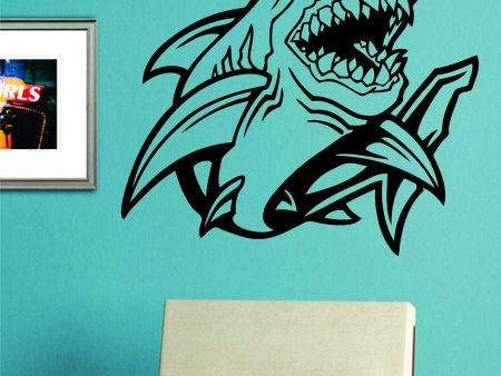 Shark Version 4 Design Animal Decal Sticker Wall Vinyl Decor Art For Discount