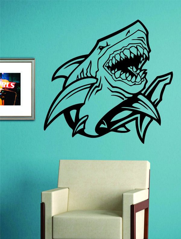 Shark Version 4 Design Animal Decal Sticker Wall Vinyl Decor Art For Discount