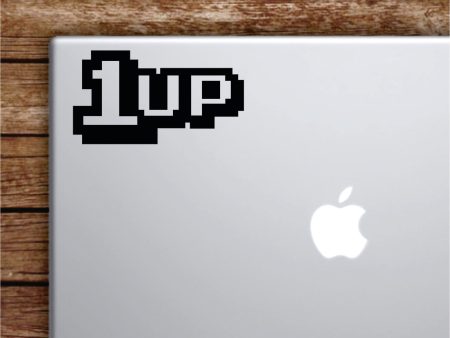 1 Up Laptop Wall Decal Sticker Vinyl Art Quote Macbook Apple Decor Car Window Truck Kids Baby Teen Inspirational Girls Boys Funny Gamer Discount