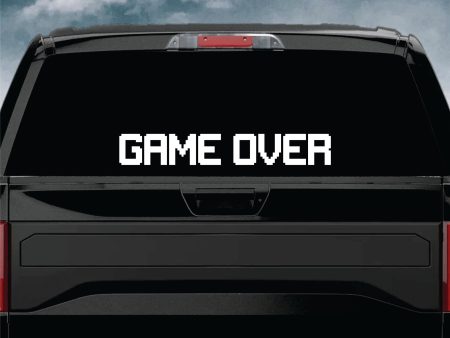 Game Over Wall Decal Car Truck Window Windshield JDM Sticker Vinyl Lettering Quote Boy Girl Funny Men Racing Sadboyz Sadgirlz Broken Heart Club Stay Humble Racing Video Gaming Discount