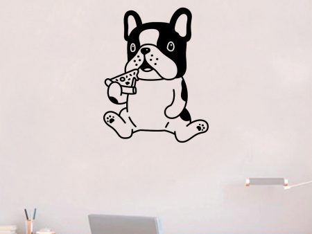 Pizza Dog Quote Wall Decal Sticker Bedroom Home Room Art Vinyl Inspirational Decor Cute Animals Puppy Pet Vet Rescue Adopt Foster Girls Funny Food Hot on Sale