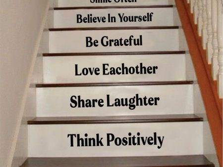 Count Your Blessings Stairs V2 Quote Wall Decal Sticker Room Art Vinyl Family Peace Happy Home House Staircase Mom Stairway Inspirational For Cheap