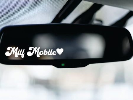 Milf Mobile V4 Car Decal Truck Window Windshield Visor Mirror JDM Bumper Sticker Vinyl Quote Girls Cute Passenger Princess Fashion