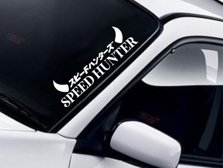 Speed Hunter V3 Car Decal Truck Window Windshield JDM Banner Sticker Vinyl Quote Drift Men Automobile Street Racing Broken Heart Club Japanese Online now