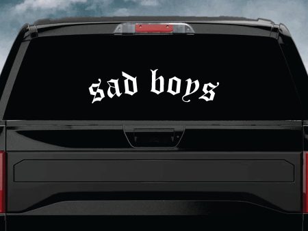 Sad Boys V3 Car Decal Truck Window Windshield JDM Sticker Vinyl Quote Drift Men Automobile Street Racing Broken Heart Club Japanese Online Hot Sale