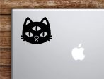 3 Eye Cat Laptop Wall Decal Sticker Vinyl Art Quote Macbook Apple Decor Car Window Truck Kids Baby Teen Inspirational Girls Animals Kitten Cute Trippy For Cheap