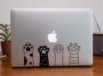 Cat Paws Laptop Sticker Wall Decal Car Truck Window Vinyl Art Decor Macbook Kitten Kitty Meow Animals Cute Girls Vet Rescue For Sale