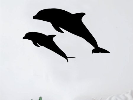 Dolphins Wall Decal Home Room Decor Bedroom Art Sticker Vinyl Teen Baby Boy Girl Animals Ocean Beach Nautical Fish on Sale