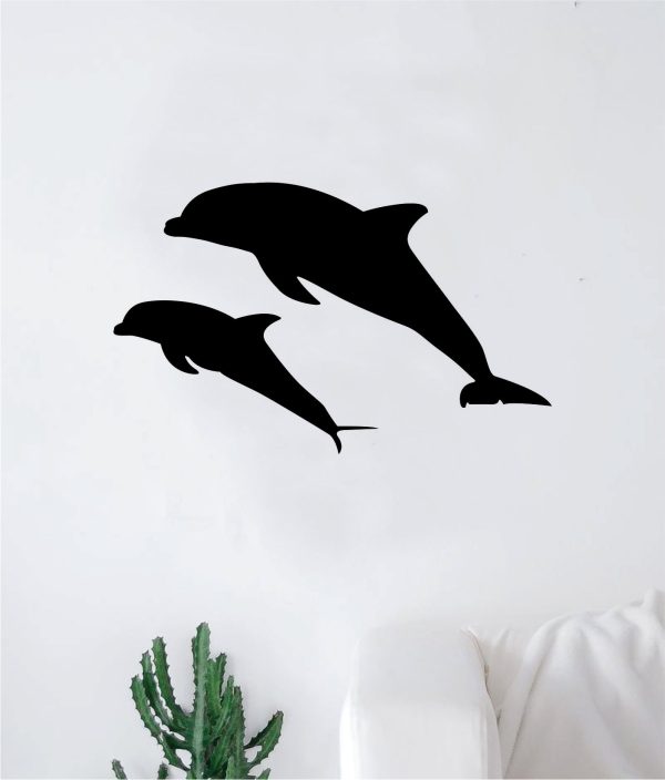 Dolphins Wall Decal Home Room Decor Bedroom Art Sticker Vinyl Teen Baby Boy Girl Animals Ocean Beach Nautical Fish on Sale