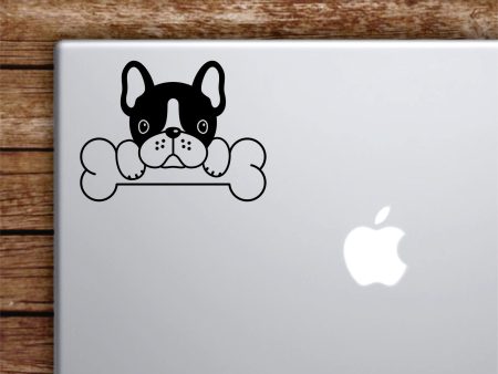 French Bulldog Dog Laptop Wall Decal Sticker Vinyl Art Quote Macbook Apple Decor Car Window Truck Kids Baby Teen Inspirational Girls Boys Frenchie Cute Puppy Animals Online Sale