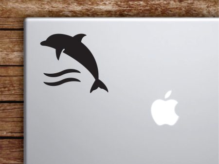 Dolphin Laptop Wall Decal Sticker Vinyl Art Quote Macbook Apple Decor Car Window Truck Teen Inspirational Girls Animals Ocean Beach Sale