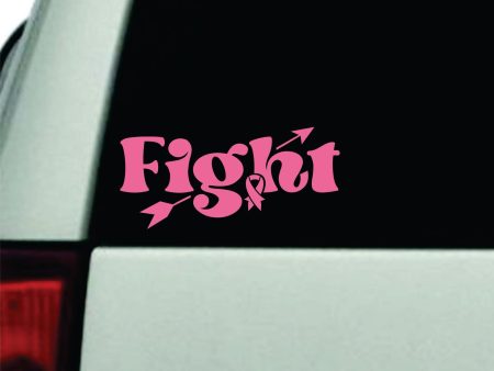 Fight Cancer Car Decal Truck Window Windshield Rearview JDM Bumper Sticker Vinyl Quote Boy Girls Mom Family Awareness Pink Ribbon Online Sale