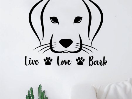 Live Love Bark Dog Decal Sticker Wall Vinyl Art Home Room Home Decor Animal Pet Teen Adopt Rescue Puppy Doggy Cute Hot on Sale