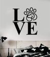 Love Dog Paw V2 Decal Sticker Wall Vinyl Art Home Room Home Decor Animal Pet Vet Teen Adopt Rescue Puppy Doggy Cute Love For Discount