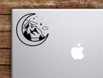 Moon Mountains Laptop Wall Decal Sticker Vinyl Art Quote Macbook Decor Car Window Truck Kids Baby Teen Inspirational Girls Adventure Travel on Sale