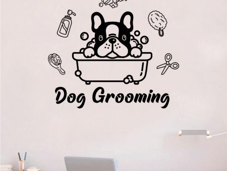 Dog Grooming Quote Wall Decal Sticker Bedroom Home Room Art Vinyl Inspirational Decor Cute Animals Puppy Pet Vet Rescue Adopt Foster on Sale