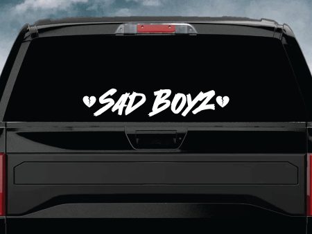 Sad Boyz V8 Car Decal Truck Window Windshield JDM Sticker Vinyl Quote Drift Men Automobile Street Racing Broken Heart Club Japanese Online Sale