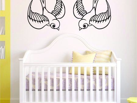 Swallows Birds Wall Decal Sticker Room Art Vinyl Beautiful Animal Nature Cute Baby Nursery Online Sale