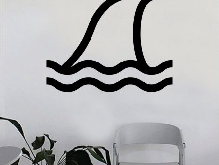 Shark Fin Animal Decal Sticker Wall Vinyl Decor Art Living Room Bedroom Animal Ocean Beach Fish For Cheap