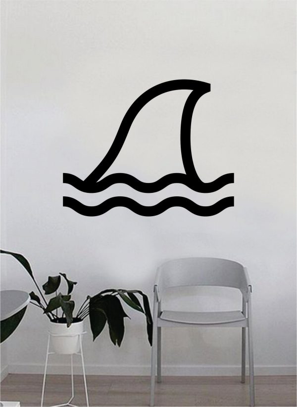 Shark Fin Animal Decal Sticker Wall Vinyl Decor Art Living Room Bedroom Animal Ocean Beach Fish For Cheap