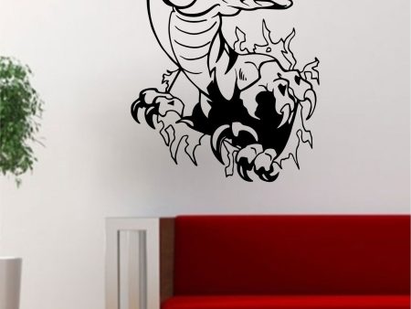 Dinosaur Bursting Through Wall Decal Sticker Wall Vinyl Art Design Online