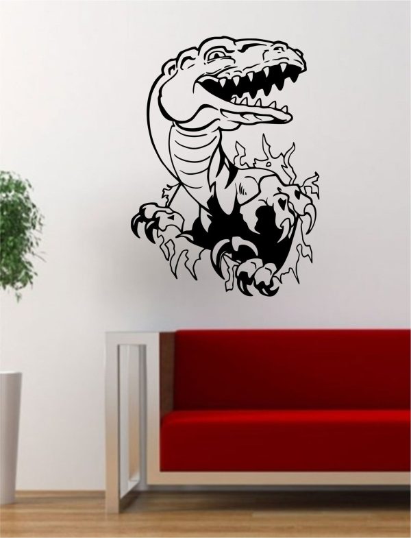 Dinosaur Bursting Through Wall Decal Sticker Wall Vinyl Art Design Online