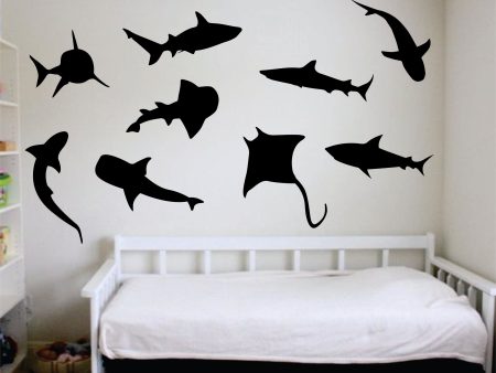 Shark Infested Wall Decal Sticker Vinyl Art Bedroom Living Room Nursery Quote Decor Ocean Beach Nautical Discount