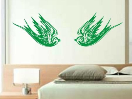 2 Swallow Birds Design Animal Decal Sticker Wall Vinyl Decor Art Sale