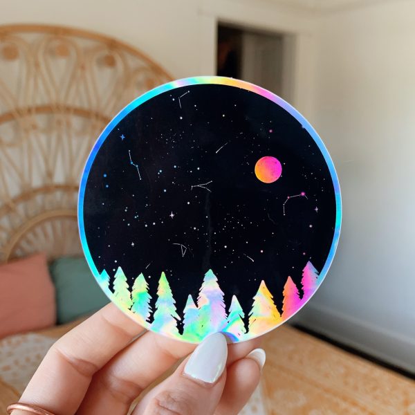 Holographic Night Sky Sticker on Sale