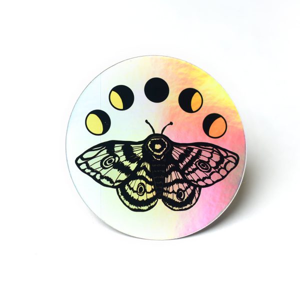 Holographic Moons & Moth Sticker Online Hot Sale