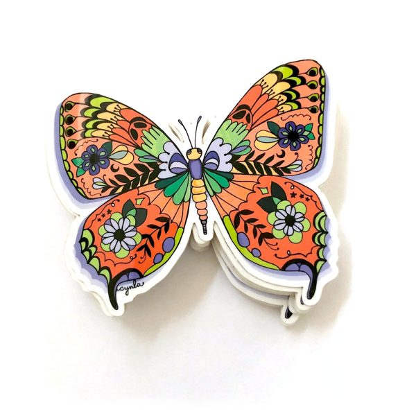 Patterned Butterly Vinyl Sticker Online Sale