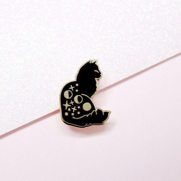 Celestial Cat Enamel Pin Hot on Sale