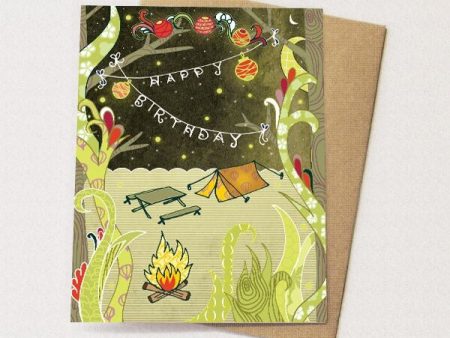 Camping Birthday card Online Sale