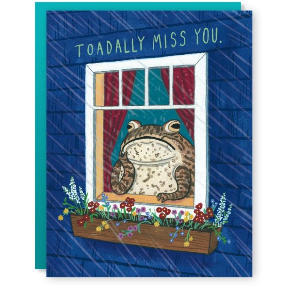 Toadally Miss You Card For Sale