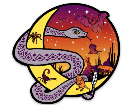 Desert Rattler Vinyl Sticker Cheap