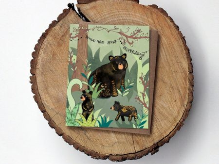 Black Bears Birthday card Online Sale