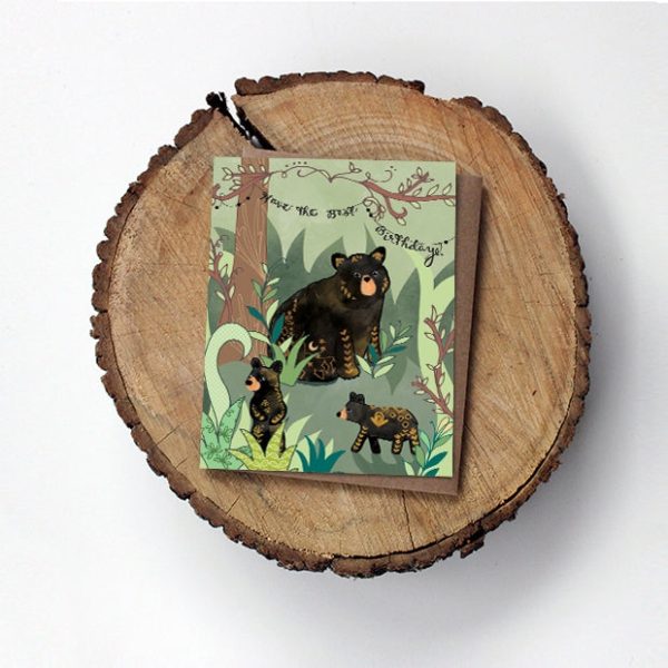 Black Bears Birthday card Online Sale