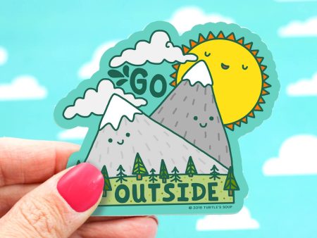 Go Outside Vinyl Sticker For Sale