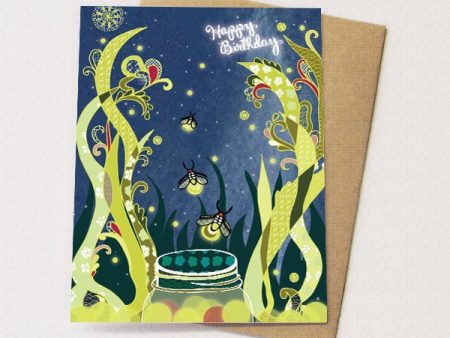 Fireflies Birthday card Hot on Sale