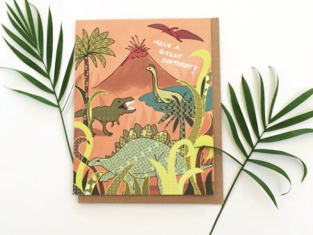 Dinosaurs Birthday card Hot on Sale