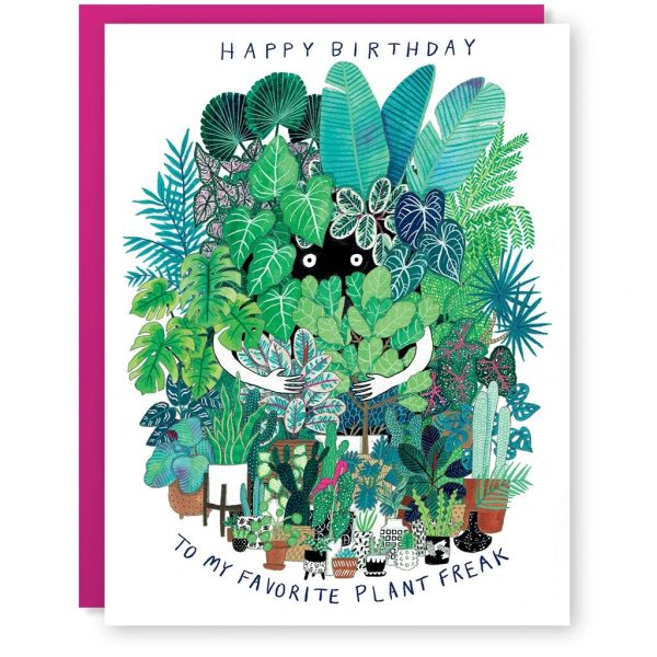 Plant Freak Birthday Card For Cheap