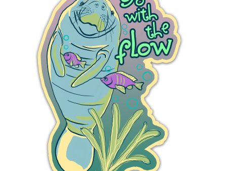 Go with the Flow Vinyl Sticker For Cheap