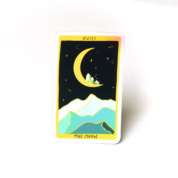 Holographic Moon Tarot Sticker on Sale