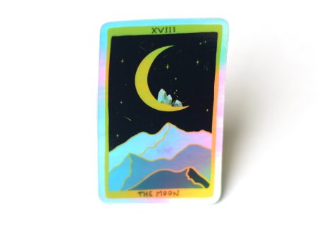 Holographic Moon Tarot Sticker on Sale